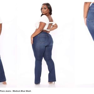 Fashion Nova flare leg jeans